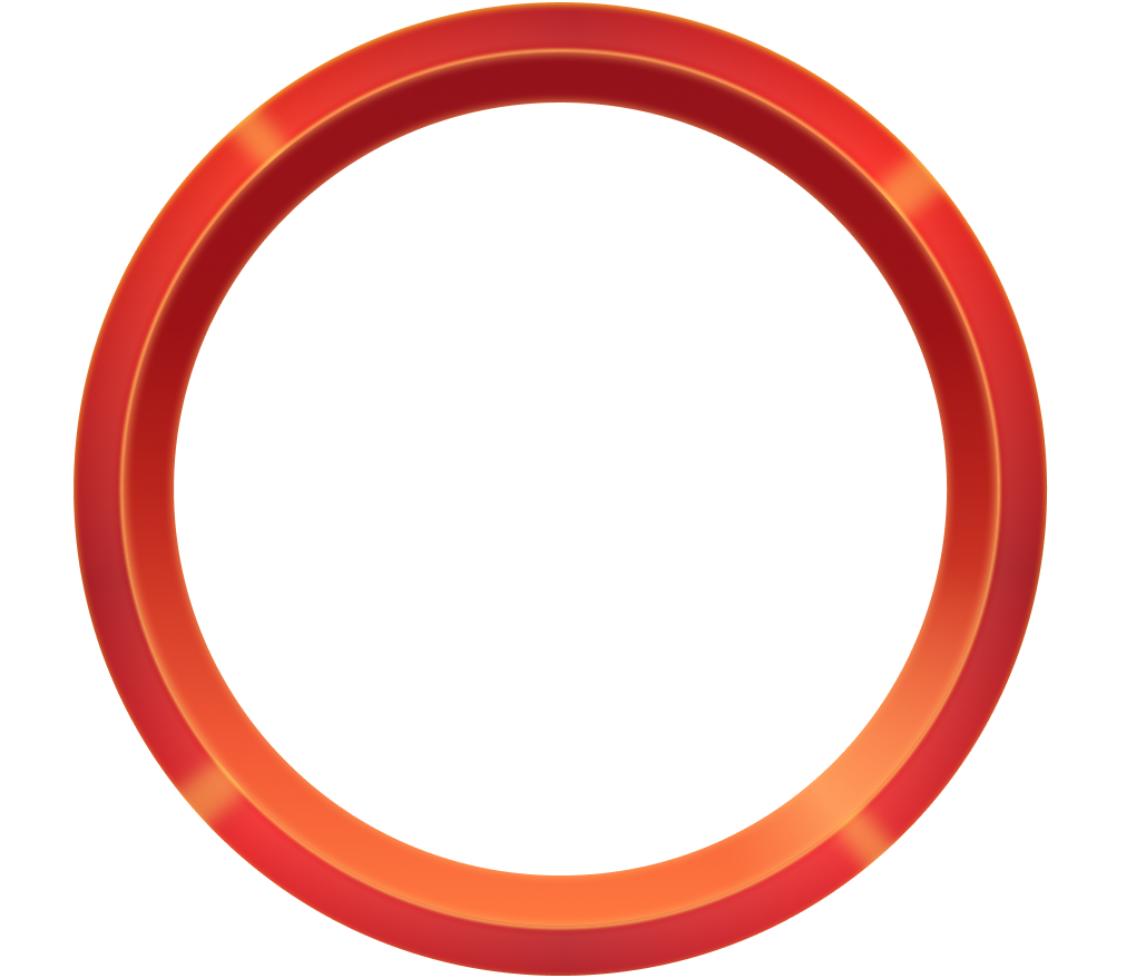 Glossy red and orange circular frame on a warm gradient background, glowing casino mood